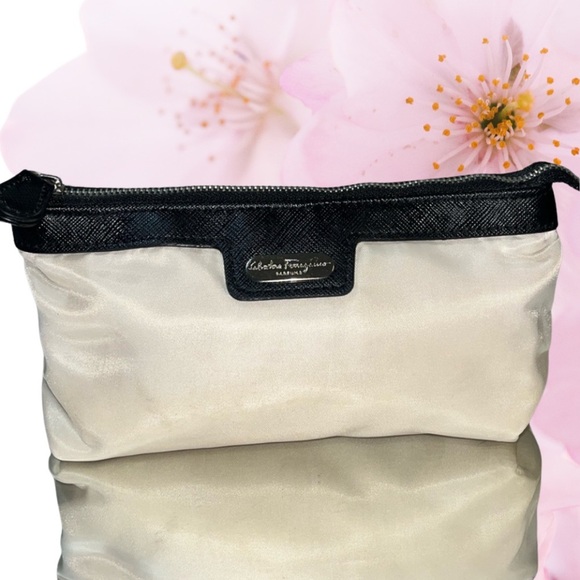 Salvatore Ferragamo Parfums Nylon Zip Top Small Cosmetic Clutch Bag - Picture 11 of 11